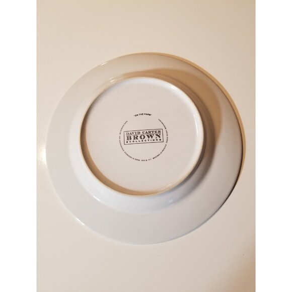 Chicken Rooster 8" Plates Vtg Sakura Oneida ON THE FARM Set of 4 David Carter Br - Picture 12 of 15